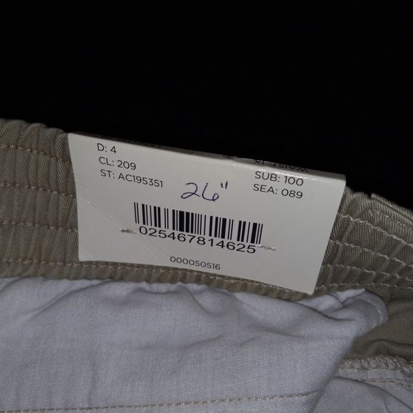 Harbor Bay Pants Mens Tag Size XL/28 (Measures Inseam 26") Khaki Elastic Waist - Picture 10 of 16